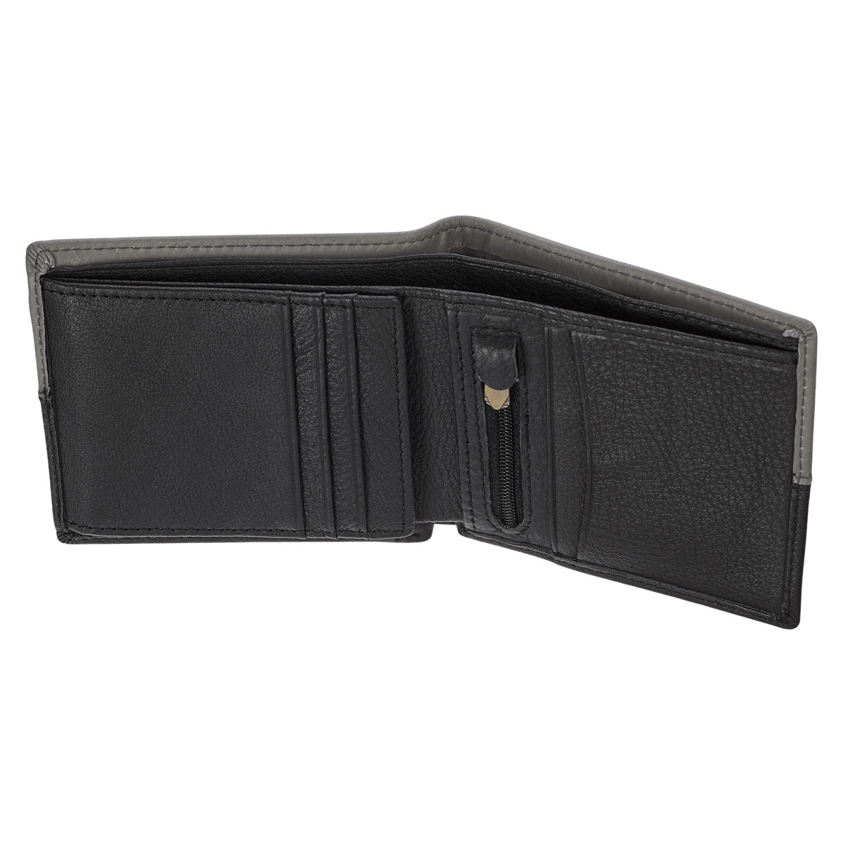 Be Strong and Courageous Lion Grey Genuine Leather Wallet