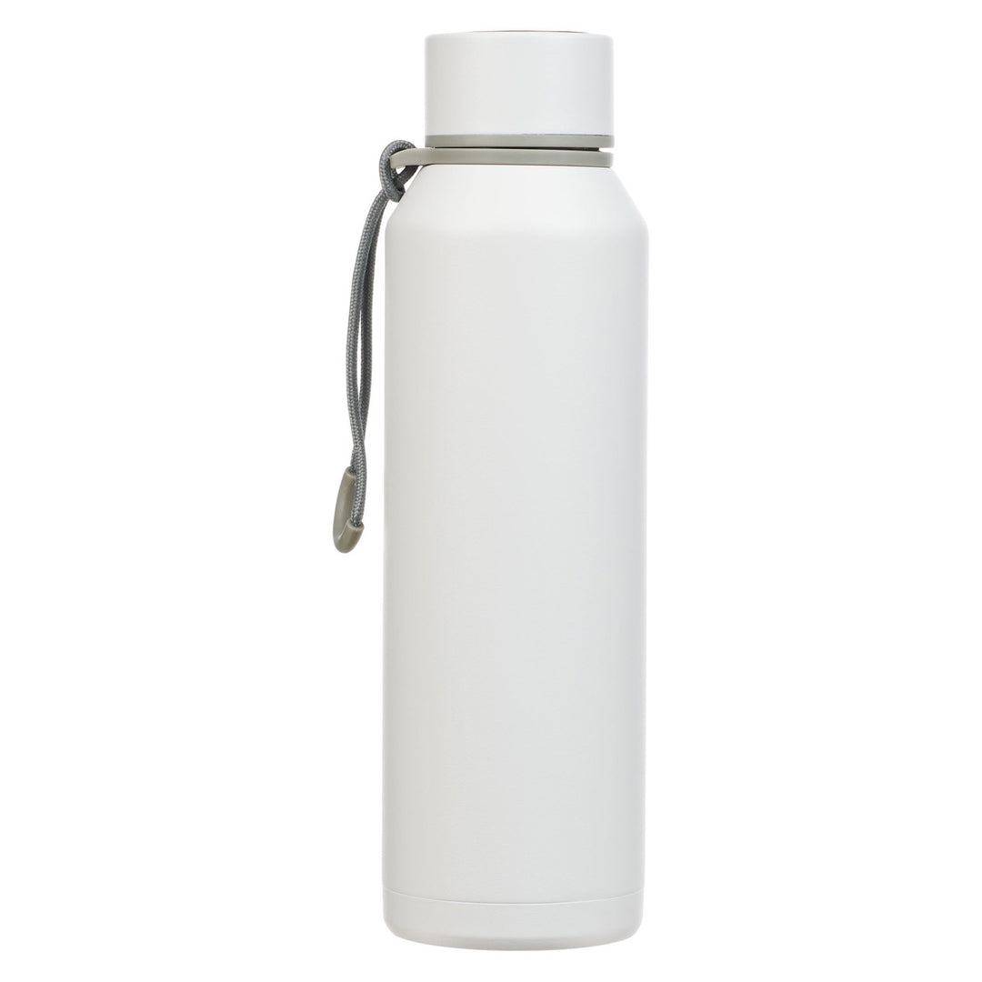 Be Strong and Courageous White Stainless Steel Water Bottle