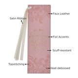 He Will Cover You with His Feathers and Under His Wings You Will Find Refuge Faux Leather Bookmark