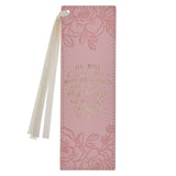 He Will Cover You with His Feathers and Under His Wings You Will Find Refuge Faux Leather Bookmark