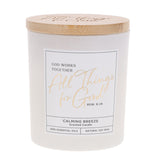 God Works Together All Things for Good Calming Breeze Scented Candle with Bamboo Lid