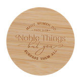 Many Women Do Noble Things but You Surpass Them All Lavender Breeze Scented Candle with Bamboo Lid