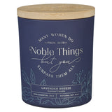 Many Women Do Noble Things but You Surpass Them All Lavender Breeze Scented Candle with Bamboo Lid