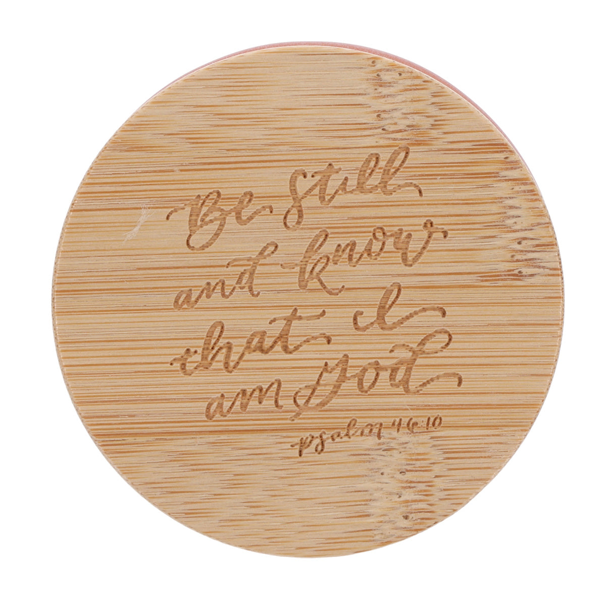 Be Still and Know That I Am God Vetiver and Moss Scented Candle with Bamboo Lid