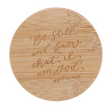 Be Still and Know That I Am God Vetiver and Moss Scented Candle with Bamboo Lid