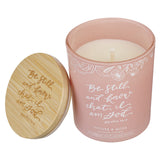 Be Still and Know That I Am God Vetiver and Moss Scented Candle with Bamboo Lid