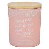 Be Still and Know That I Am God Vetiver and Moss Scented Candle with Bamboo Lid