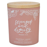 Strength and Dignity Grapefruit Grove Scented Candle with Bamboo Lid