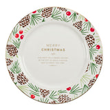 Christmas Plaid Ceramic Four-Piece Serving Plate Set