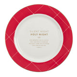 Christmas Plaid Ceramic Four-Piece Serving Plate Set
