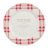 Christmas Plaid Ceramic Four-Piece Serving Plate Set