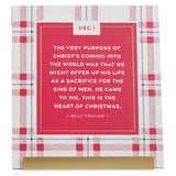 Christmas Plaid Advent Calendar Card Set with Stand