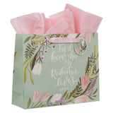 For I Know That My Redeemer Lives Landscape Gift Bag with Gift Tag