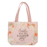 Consider How the Wildflowers Grow Cotton Canvas Tote Bag