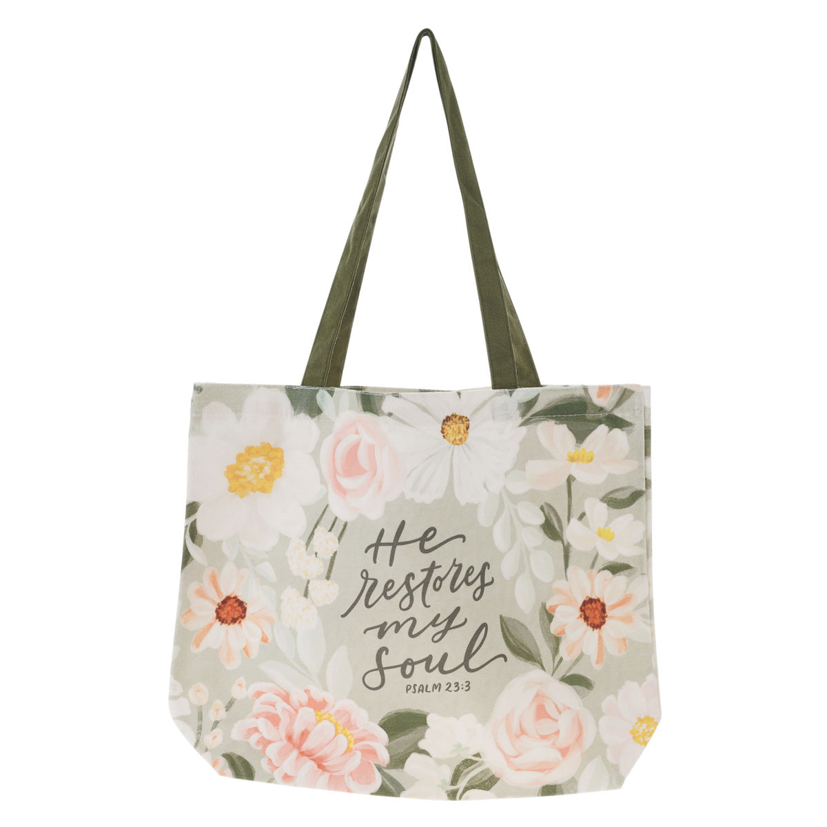He Restores My Soul Canvas Tote Bag