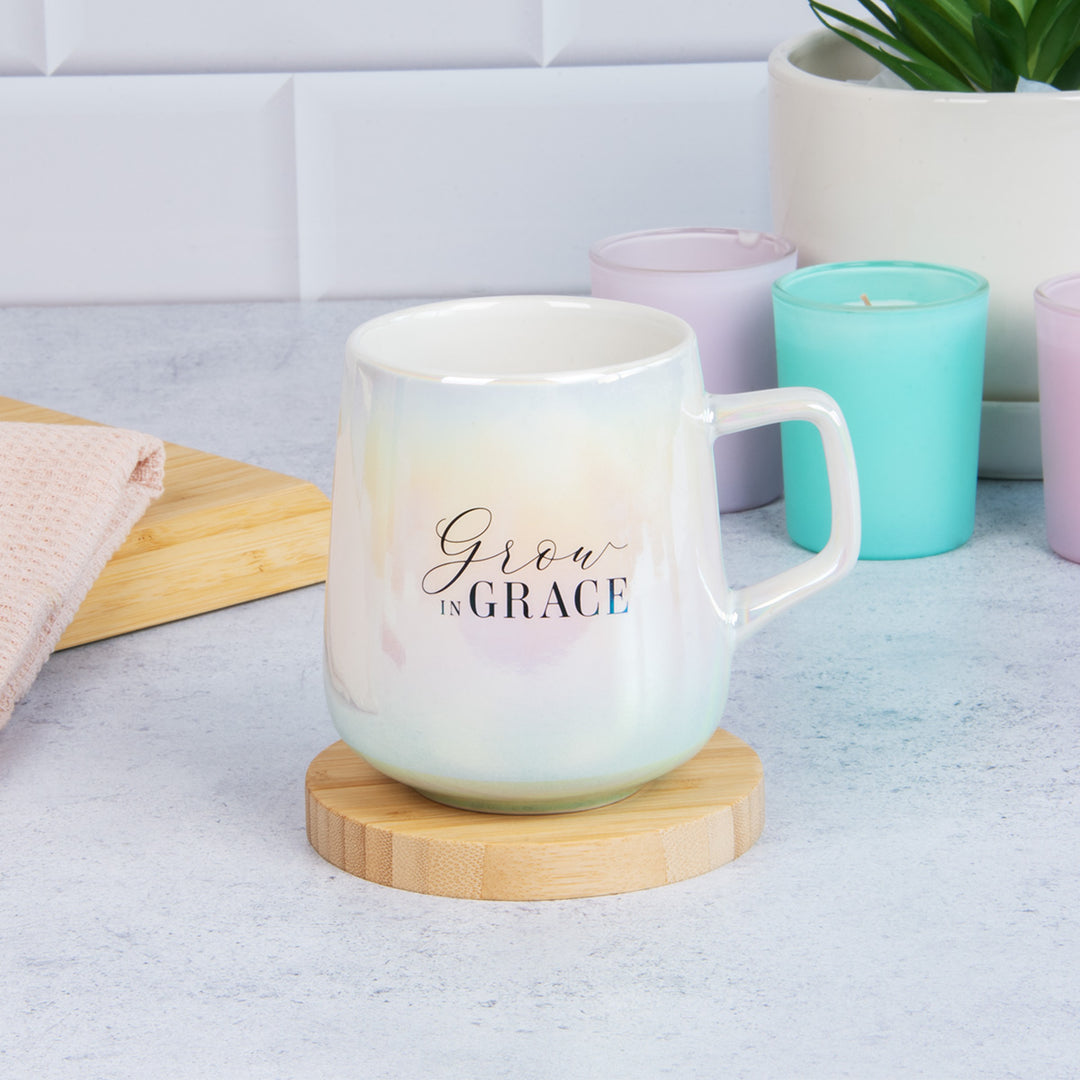 Grow In Grace Pearl Ombre Ceramic Mug