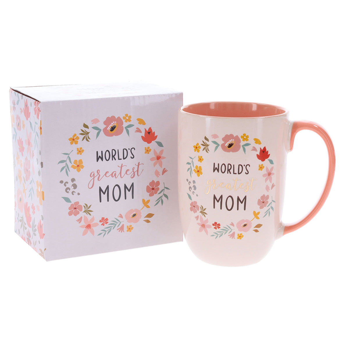 World's Greatest Mom Floral Ceramic Mug
