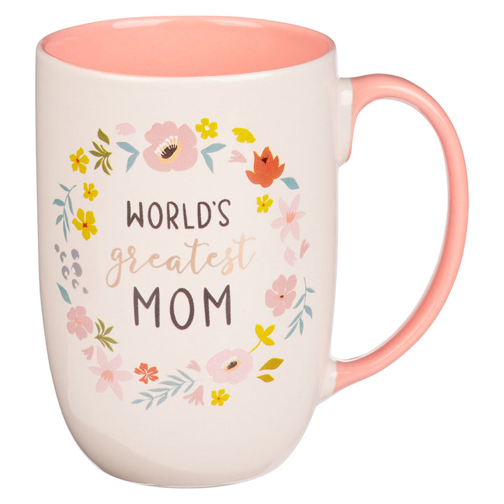 World's Greatest Mom Floral Ceramic Mug