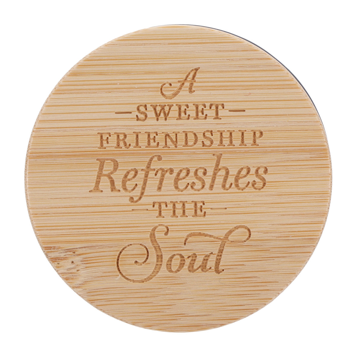 A Sweet Friendship Refreshes the Soul Lotus Blossom Scented Candle with Bamboo Lid
