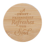 A Sweet Friendship Refreshes the Soul Lotus Blossom Scented Candle with Bamboo Lid