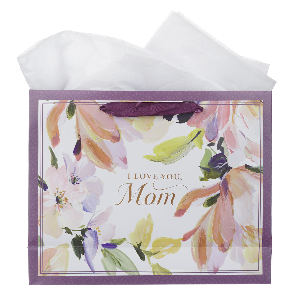 I Love You Mom Landscape Gift Bag with Gift Tag