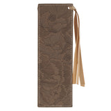 Be Strong and Courageous Latte Faux Leather Bookmark