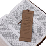 I Know the Plans Cocoa Brown Faux Leather Bookmark