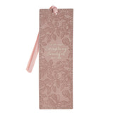 He Has Made Everything Beautiful in Its Time Pink Faux Leather Bookmark