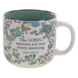 The Lord's Mercies Are New Every Morning Teal Ceramic Mug
