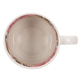 Be Strong and Courageous White Ceramic Mug with Floral Interior