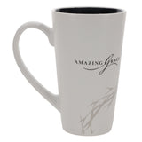 Amazing Grace White Ceramic Mug with Dark Brown Interior