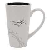 Amazing Grace White Ceramic Mug with Dark Brown Interior
