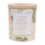 Every Good and Perfect Gift Is from Above Rainwater Lotus Scented Candle with Bamboo Lid