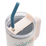 A Sweet Friendship Refreshes the Soul Large Stainless Steel Mug with Handle and Straw