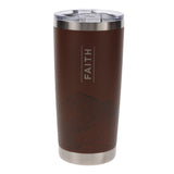 Travel Mug - Faith Mountains (Stainless Steel, Brown)