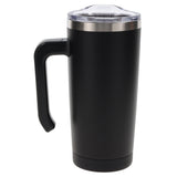 Strong and Courageous Black Stainless Steel Travel Mug with Handle