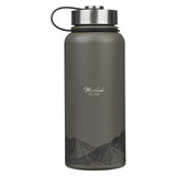 Faith Mountains Dark Brown Stainless Steel Water Bottle