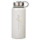 Amazing Grace White Stainless Steel Water Bottle