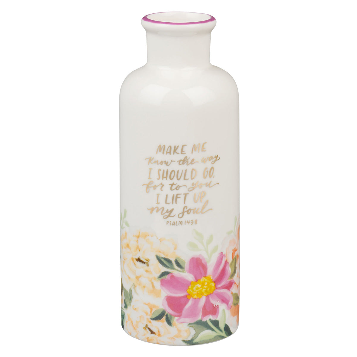 Make Me Know the Way I Should Go for to You I Lift up My Soul Ceramic Flower Vase