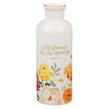Joy Comes in the Morning Ceramic Flower Vase