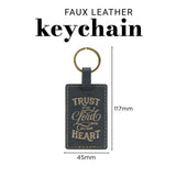 Trust in the Lord with All Your Heart Faux Leather Key Ring