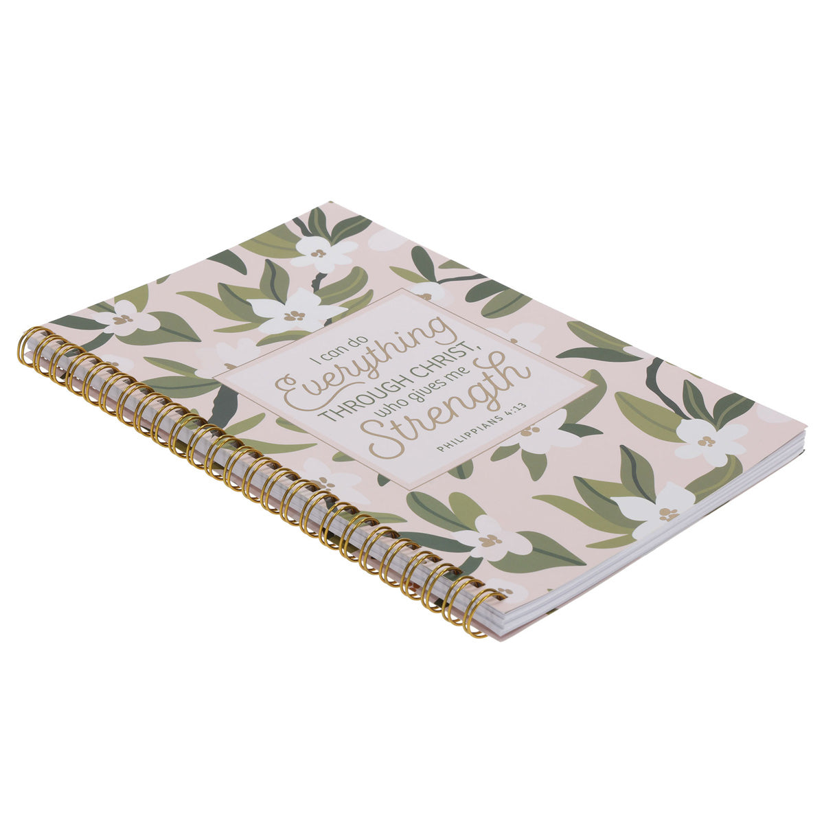 I Can Do Everything Through Christ Who Gives Me Strength Wirebound Notebook