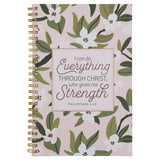 I Can Do Everything Through Christ Who Gives Me Strength Wirebound Notebook