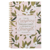 I Can Do Everything Through Christ Who Gives Me Strength Wirebound Notebook