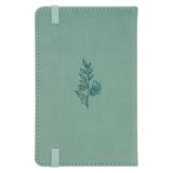 Faith Green Faux Leather Notebook with Elastic Closure