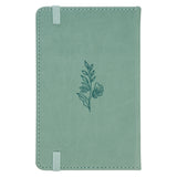 Faith Green Faux Leather Notebook with Elastic Closure