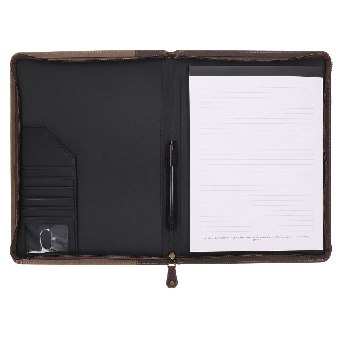 For I Know the Plans I Have for You Faux Leather Executive Portfolio Folder with Zip