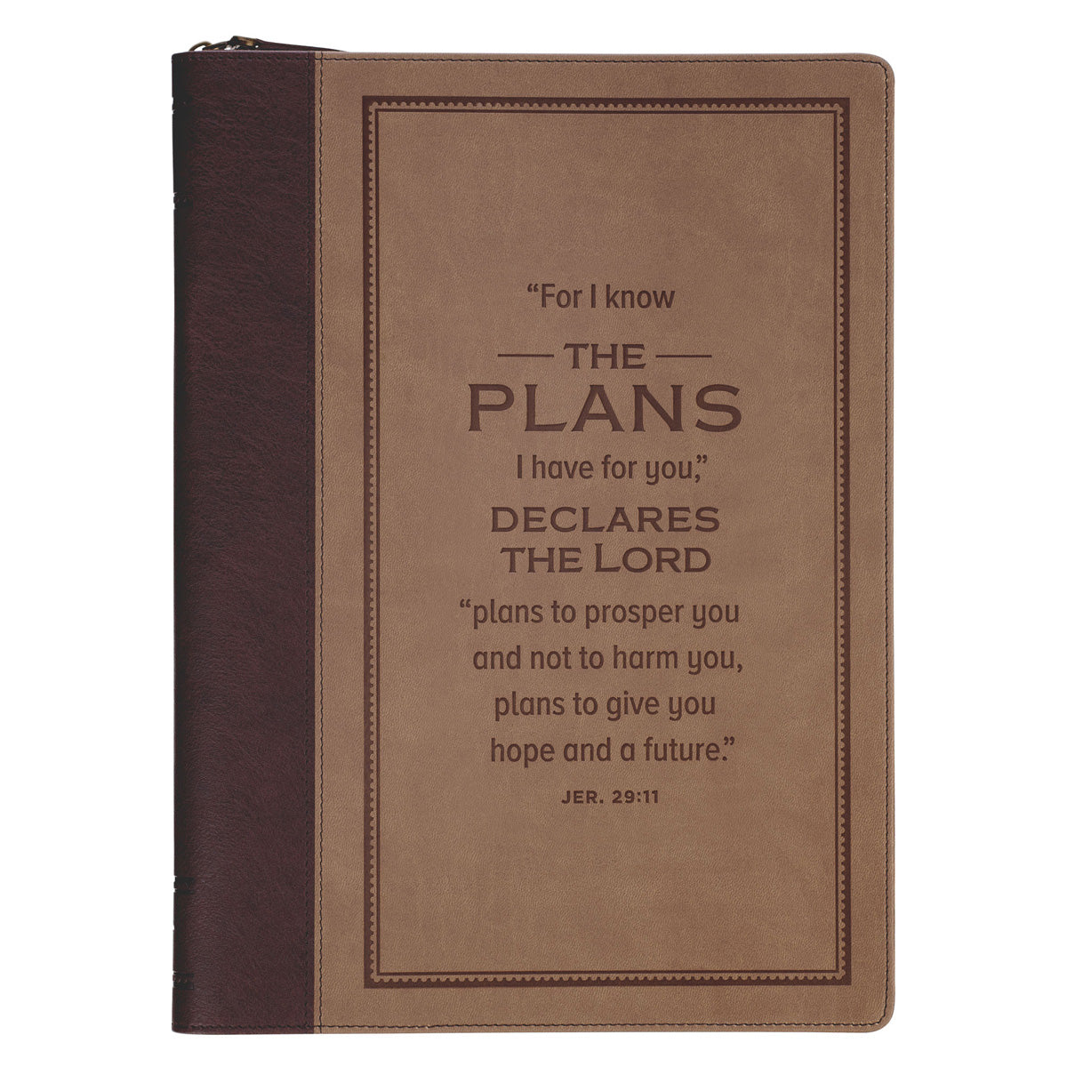 For I Know the Plans I Have for You Faux Leather Executive Portfolio Folder with Zip