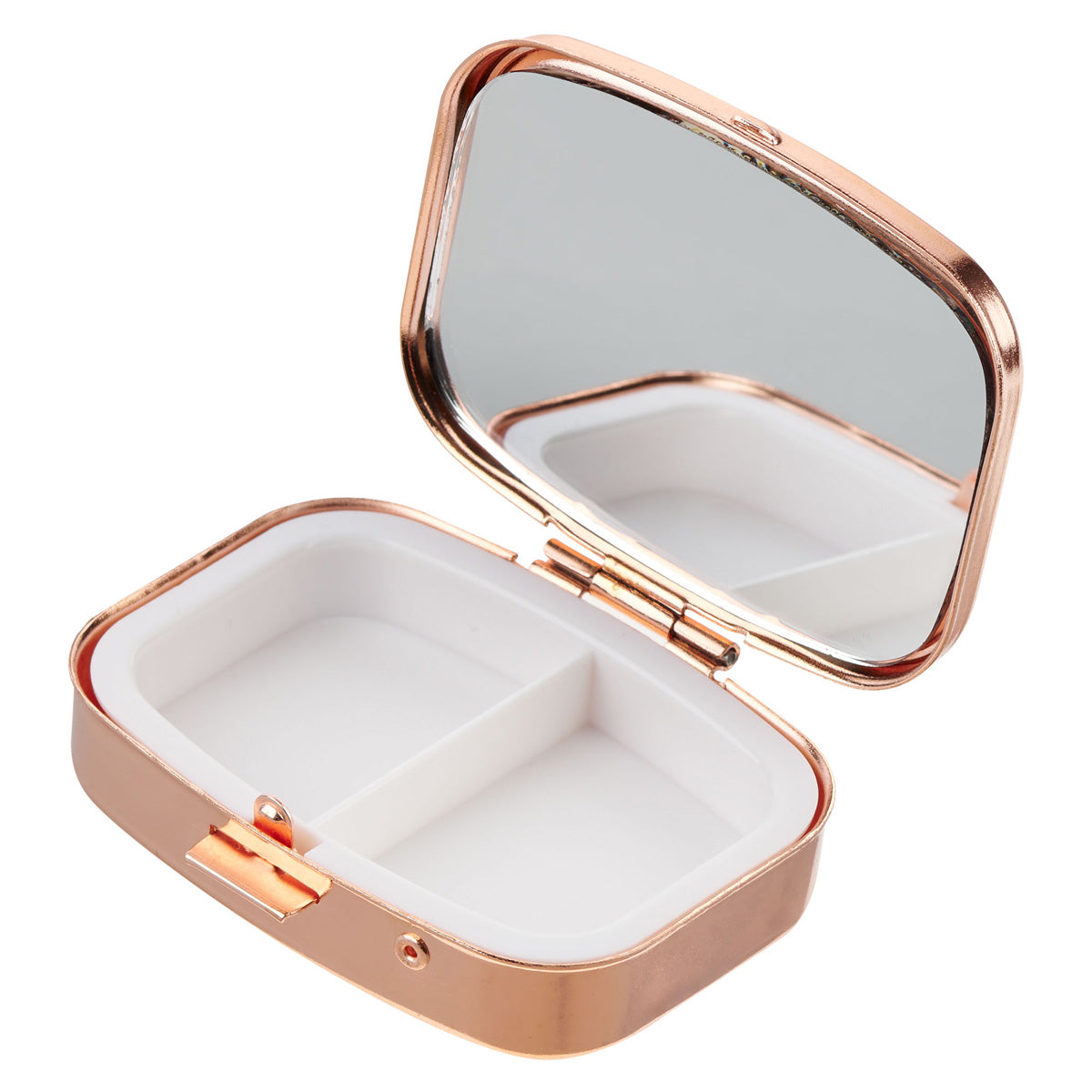 Every Good and Perfect Gift Is from Above Epoxy Rose Gold Metal Pill Case with Mirror