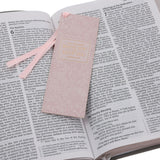 May the Lord Bless You and Keep You Pink Faux Leather Bookmark